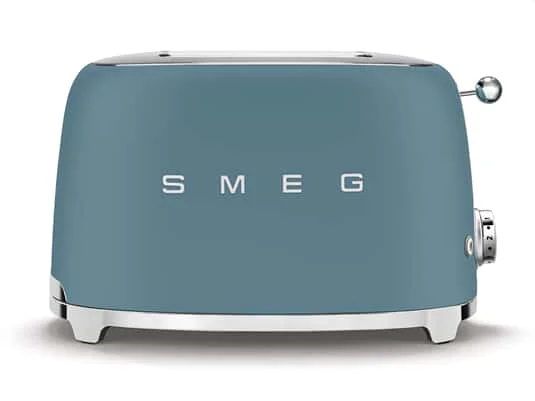 Finale Aktion Smeg TSF01SBMEU 2-Scheiben-Toaster Storm Blue Matt