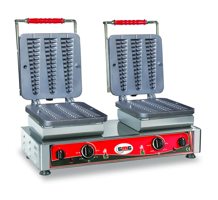 Kostenloser Versand Doppel-Waffeleisen, elektro, "Waffelino", Wechselplatten